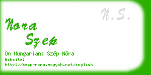 nora szep business card